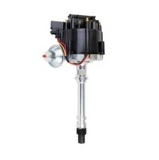 Chevy 262 4.3L V6 HEI Distributor 65K Volt Coil Mech/Vacuum Adv Black Steel Gear