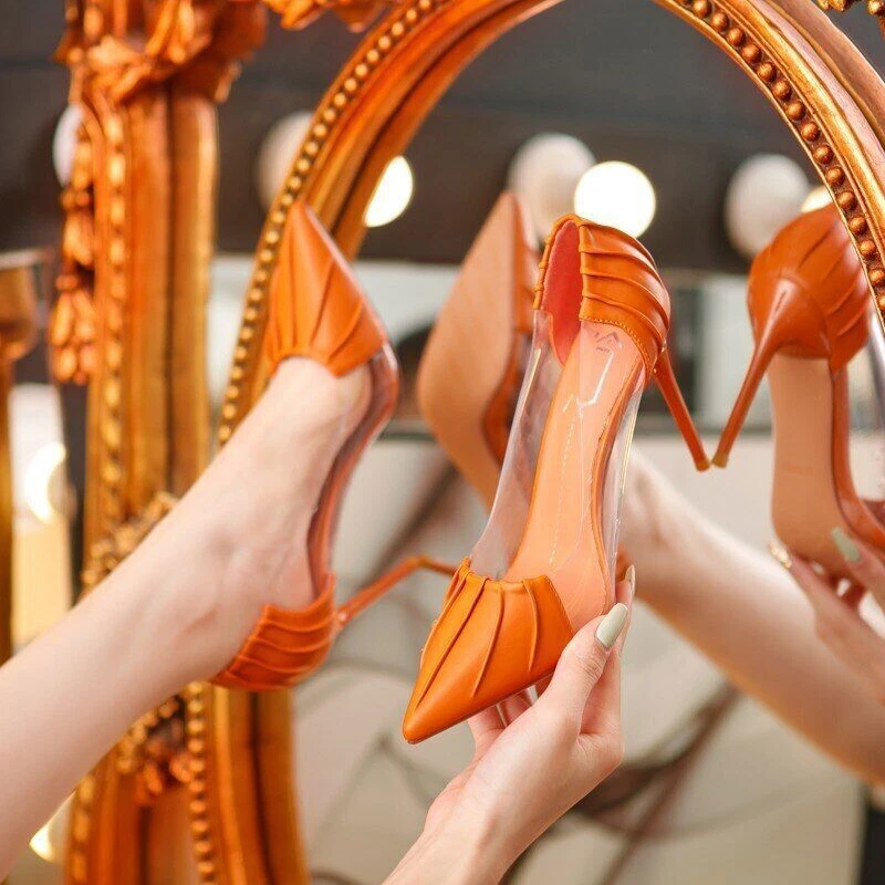 Office orange heels cheap