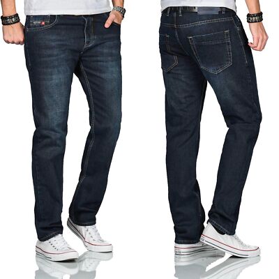 A. Salvarini Beppo Designer Herren Jeans Hose Basic Jeanshose Comfort Fit