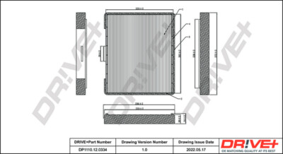 DR!VE+ DP1110.12.0334 FILTER, INNENRAUMLUFT FÜR HYUNDAI