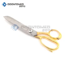 Gold Handle 8" Heavy Duty Upholstery Carpet Shear Tailor Scissors 