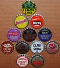 Vintage soda pop bottle caps 12 ALL DIFFERENT cork lined mix #31 new old stock