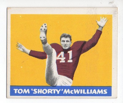 1948 Leaf Football Card #31 Tom McWilliams-Mississippi State Vg Ex Card