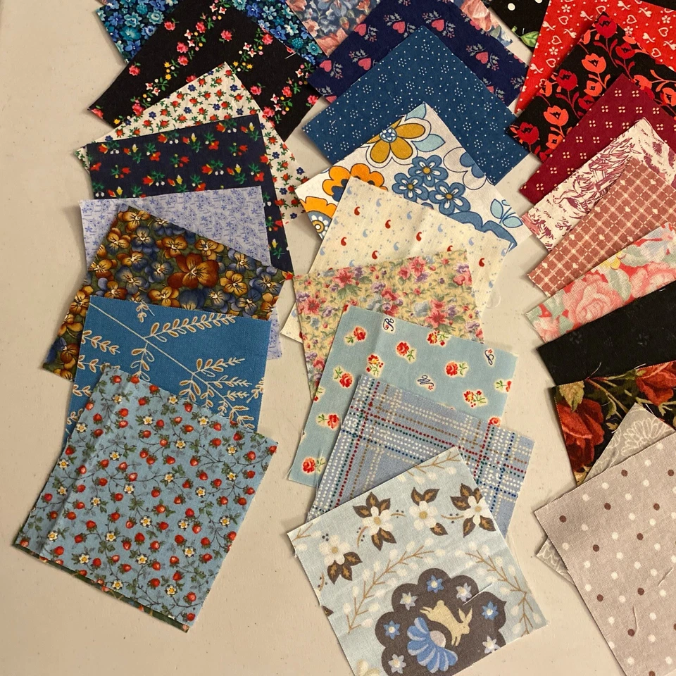 100 3 INCH (3” X 3”) QUILT SQUARES - Cotton Fabric Crafts Sew - No Duplicates - Image 4 of 4