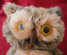 1977 Vintage 13" Dakin Pillow Pet Plush Fluffy Stuffed Owl