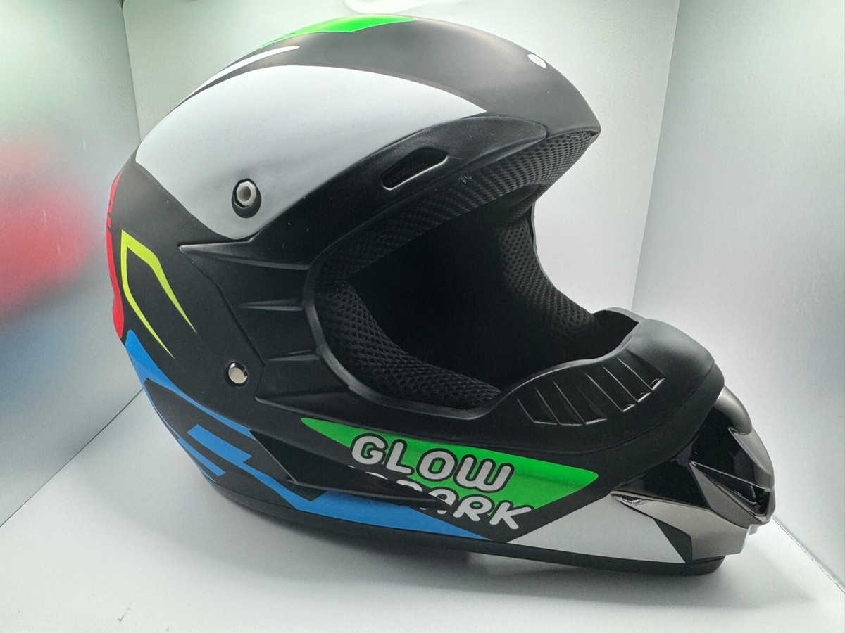 GLOW IN THE DARK Motocross Offroad ATV Helmet Size S (55-56cm