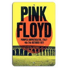 Pink Floyd Pompeii Amphitheatre 1971 Concert 8”x12” Metal Sign