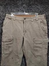 * Duluth Trading Co Jeans Men 40x30 Brown Canvas Cargo Work Pants Workwear