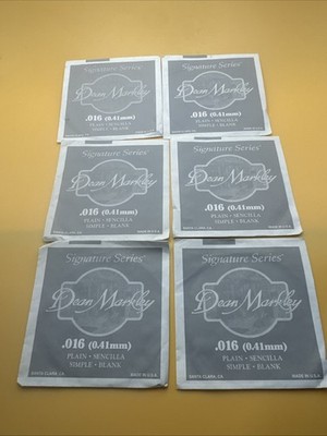 Lot of 6 Dean Markley Signature Series .016 Plain Guitar Strings USA NOS