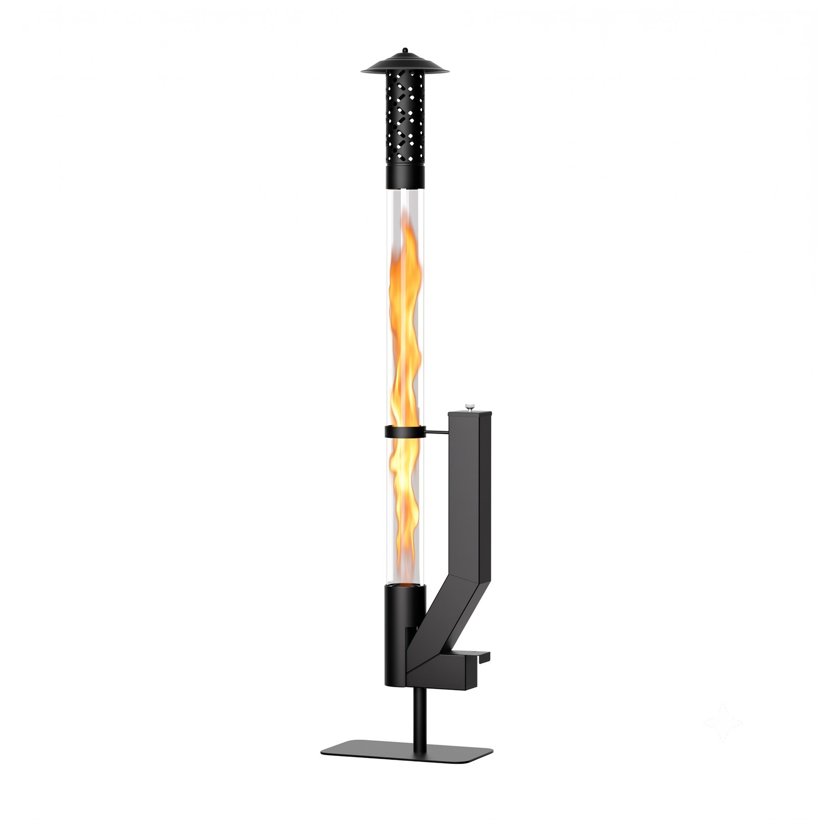 SLSY 61.8"Outdoor Wood Pellet Heater with Smokeless Glass Tube&Heavy Base