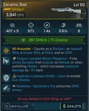 Borderlands 4 OP⭐ CERAMIC BOD ⭐CORROSIVE⭐TORQUE STICKY ⭐SMG AMMO