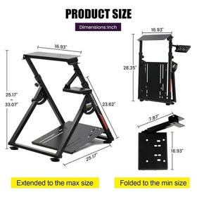 Sim Racing Wheel Stand Metal Adjustable Compatible with All Major Racing Wheels