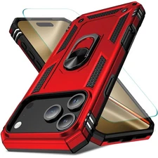 For iPhone 17 Pro Max Case Air 16 Phone Cover Shockproof Rugged +Tempered Glass