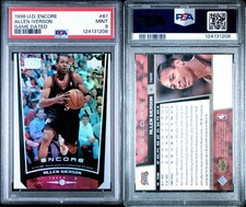 1998 UD Encore #61 Allen Iverson Game Dated PSA 9 Philadelphia 76ers Hoyas HOF