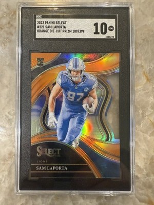 2023 Panini Select - SGC 10 Sam LaPorta #221 Orange Prizm Die-Cut /399 (RC)