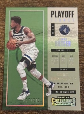 2017-18 Panini Contenders Jimmy Butler #26 Playoff Ticket /249 SP Free Shipping