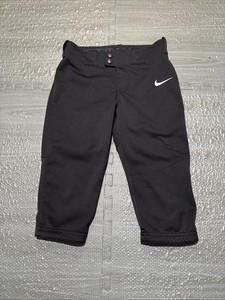 Nike Softball Pants Vapor Select Snap Pocket Black Youth Girls Small AV6833-010