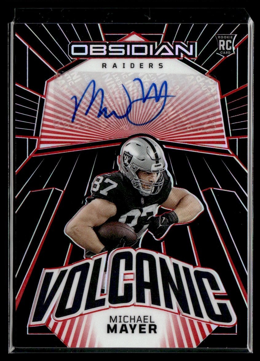 Michael Mayer Panini Obsidian Volcanic Signatures #VSMMA Electric Etch Orange