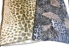 LOT (2) VINTAGE Women's SILK or SILK BLEND LONG SHEER SCARVES-ANIMAL PRINT-CHARM — photo 2