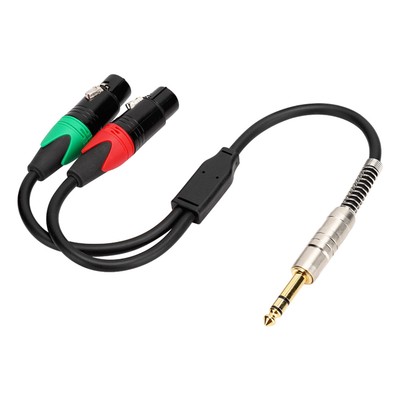 0. 24AWG Pure Copper Double Shield 6.35 Male To Dual XLR Female Conne CB