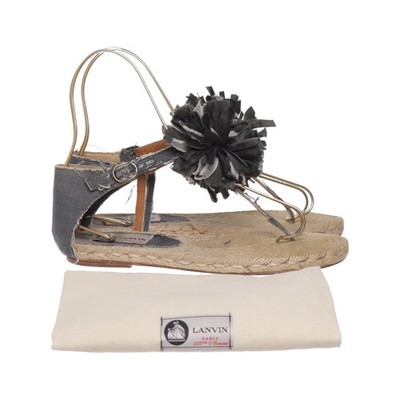 Lanvin, Sandalen, Größe: 37 1/2, Grau/Blau, Damen #a5B