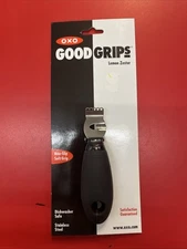 OXO Good Grips Stainless Steel Lemon Zester Bar Utensil Black Rubber Handle 5”