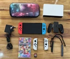 Nintendo Switch OLED Console Bundle Mario Kart 8 Deluxe + 2 Pairs JoyCons + Case