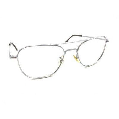 Randolph Engineering Matte Silver Gray Square Aviator Eyeglasses Frames 140 USA