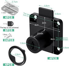 Serratura Per Cassetta Postale AiQInu - Blocco 16mm Con 7 Lamelle E 2 Chiavi, Per Cassetti E Armadietti - Foto 3