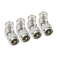 eifagur UHF Male PL-259 to Female SO-239 L Shape Right Angle 90 Silver01