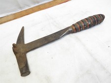 Vintage Slate Hammer Early Slaters Roofing Tool Slating Roof Leather Ring Roofer