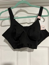 Cacique Women's Bra Scoop Neck Unlined No Wire Black