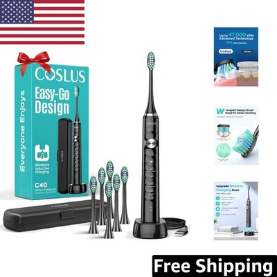 Deluxe Sonic Electric Toothbrush with Timer - Perfect for Sensitive Teeth & Gums