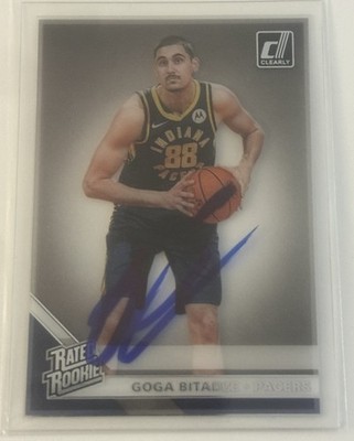 2019-20 Panini Clearly Donruss Goga Bitadze RC Rated Rookie Signed Autograph Aut