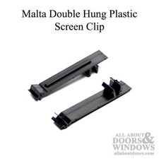 Malta Double Hung Plastic Screen Clip 2-3/4" 1994 Classic View Black (Pair)