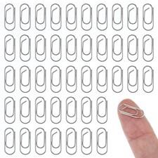 100 PCS Metal Mini Paper Clips 0.55 Inch Tiny Silver Paperclips Small Standar...