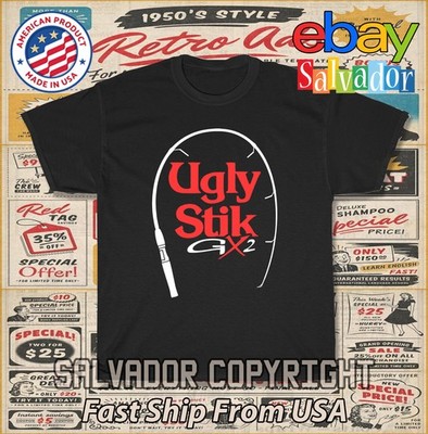 New Tee Shirt Ugly Stik GX2 Fishing Rods Logo Men's T-Shirt American T-Shirt