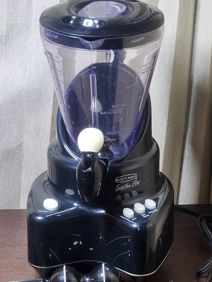 Back To Basics Smoothie Elite SE 2000 Tested Works Black Complete Set 120vac - Image 3 of 4