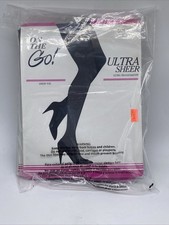 Lot Of Two On The Go Vintage Ultra Sheer Pantyhose Jet Black Size 2 New