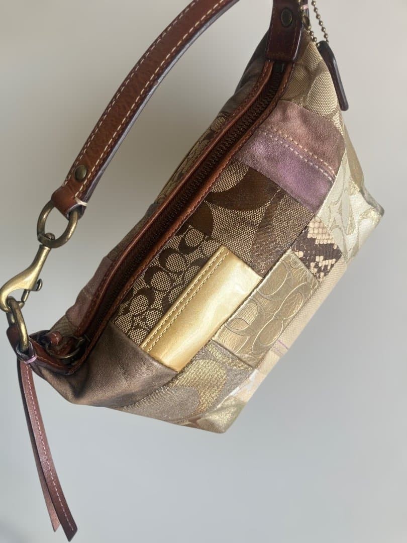 COACH Patchwork Mini Shoulder Bag Y2K Vintage Lea… - image 12