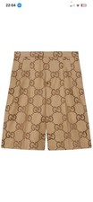 Gucci Men Brown Jumbo GG Supreme Shorts Size 52 XL