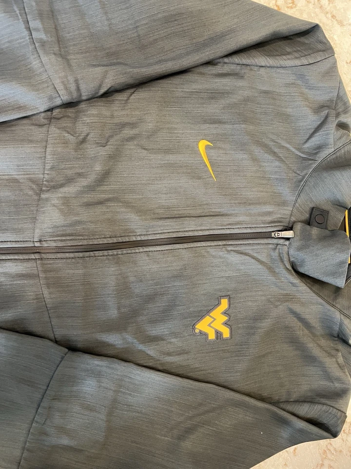 Nike West Virginia Mountaineers Team Issued Jacket Size Large Gray Used - Image 2 of 4