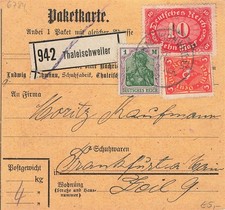 138089) Thaleischweiler (6784), DR-Paketkarte