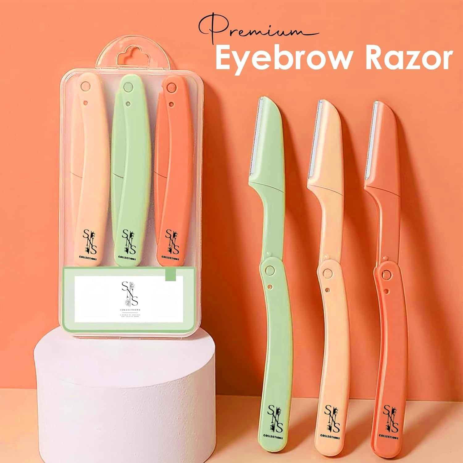 Eyebrow Razor - Premium Facial Hair Remover for Women, Smooth Dermaplaning 
