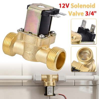 Magnetventil Messing 3/4 Zoll 12V DC NC Stromlos geschlossen Wasser Ventil 8 Bar