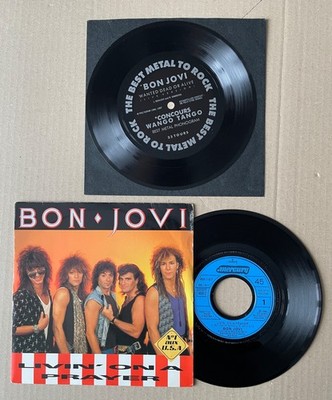 BON JOVI Lot x 2 FRANKREICH Livin'on a prayer 7'' / Wanted dead or alive (Live) FLEXI