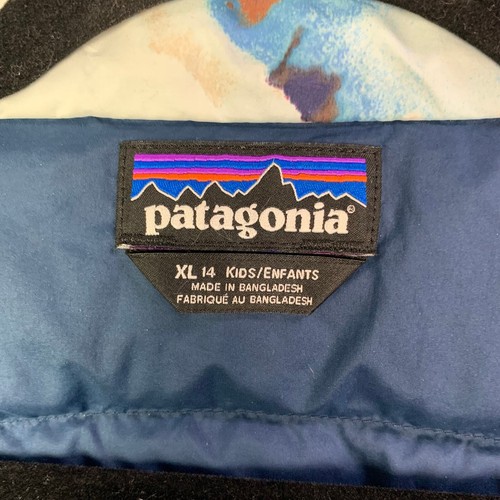 Patagonia multicolored Puffer Jacket Down Girls Size XL 14 - Picture 9 of 10