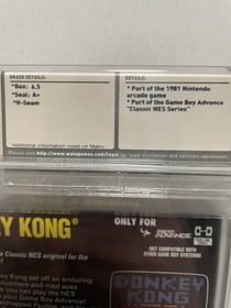 Gameboy Advance Donkey Kong Classic NES Series WATA 6.5 A+