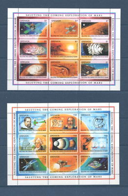 Grenada Sc 1999-2002 MNH Mars Exploration SPACE 4 sheets of 9 each | eBay