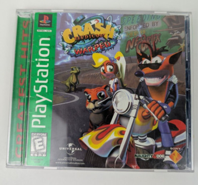 Crash Bandicoot Warped - PS1  Black Label (Sony PlayStation 1) CIB - 90s vintage